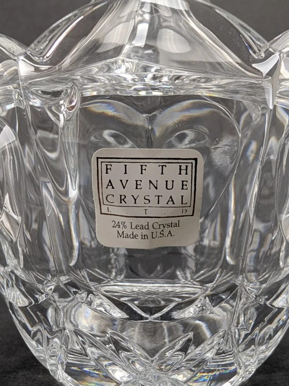 Vintage Fifth Avenue Lead Crystal Cherish 6-1/4
